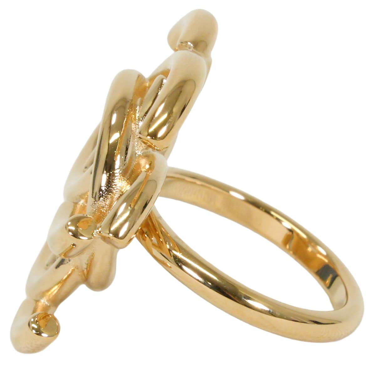 2026/27AW CHANEL ring Double COCO Mark Gold Metal #51 Champagne Gold HW ABH798[BRAND NEW][Authentic]