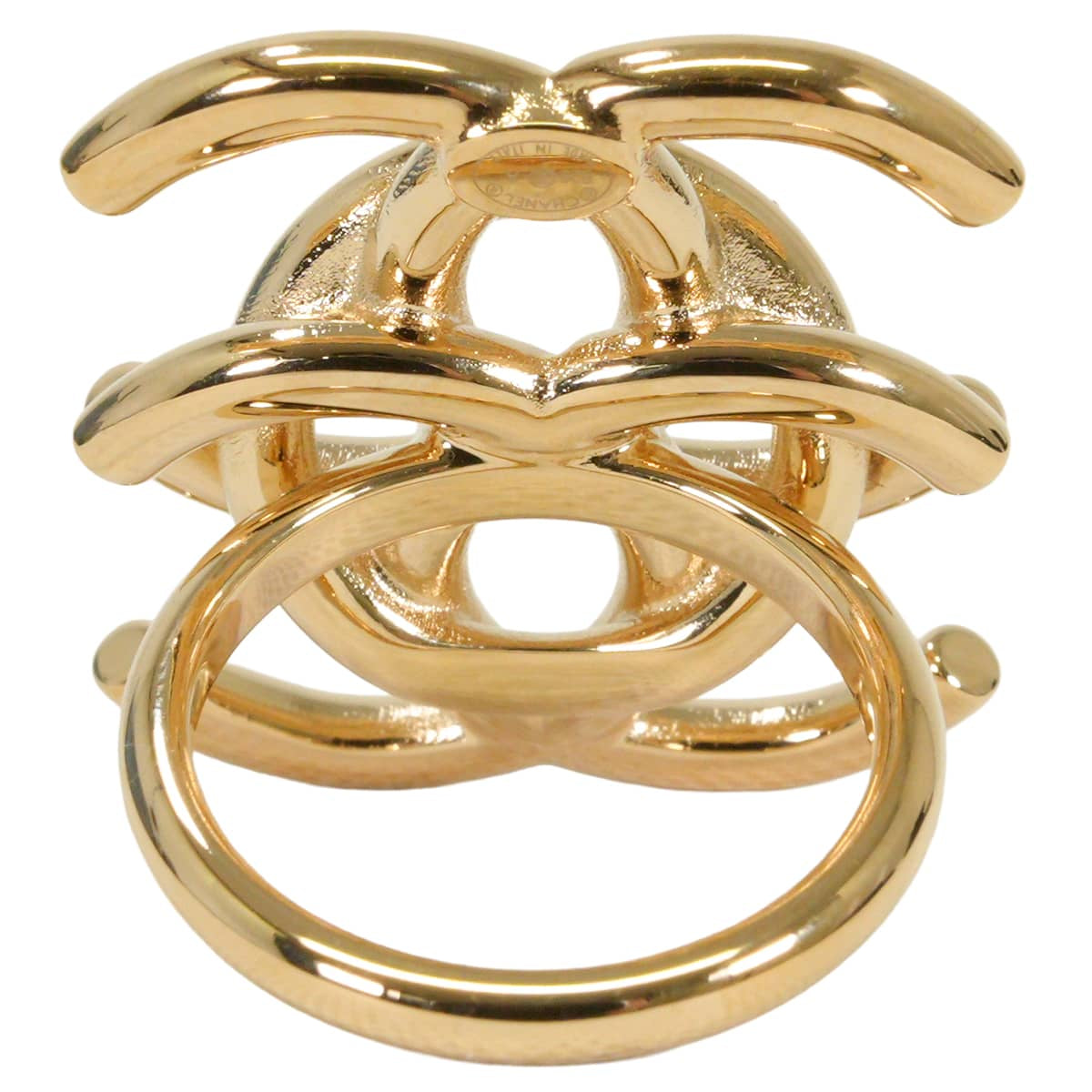 2026/27AW CHANEL ring Double COCO Mark Gold Metal #51 Champagne Gold HW ABH798[BRAND NEW][Authentic]