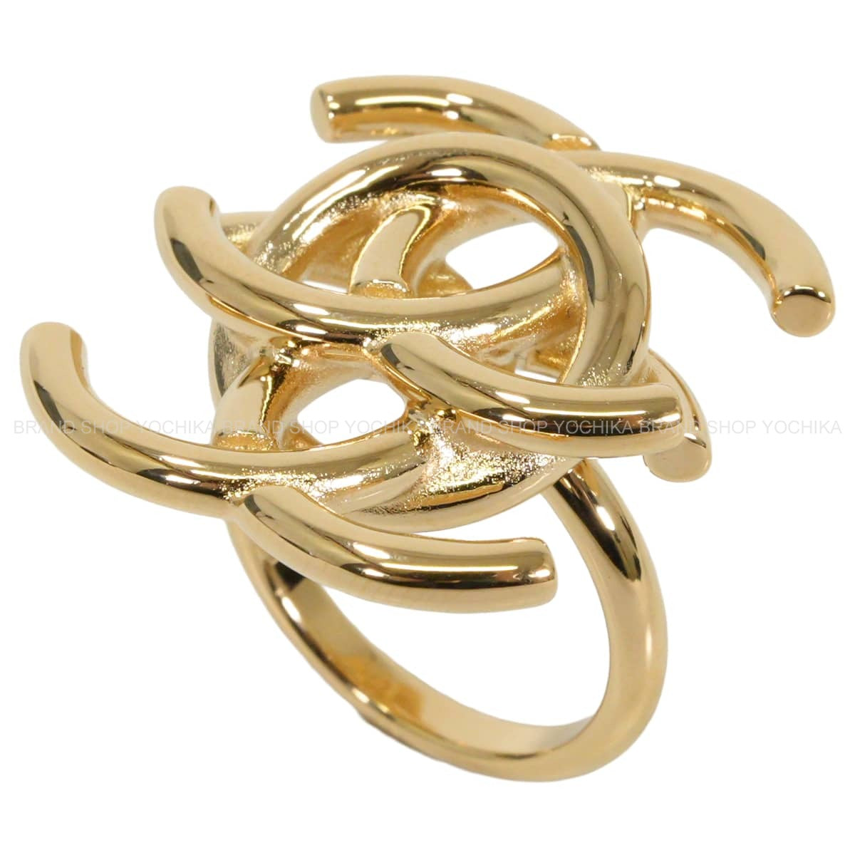 2026/27AW CHANEL ring Double COCO Mark Gold Metal #51 Champagne Gold HW ABH798[BRAND NEW][Authentic]