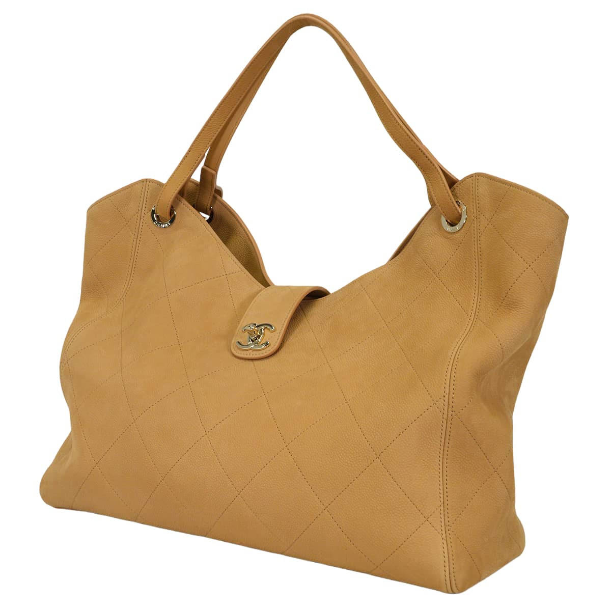 2026SS CHANEL tote bag Maxi Shopping Bag COCO Mark Matelasse Beige Grained Nubuck Calfskin Champagne Gold HW AS6146[BRAND NEW][Authentic]