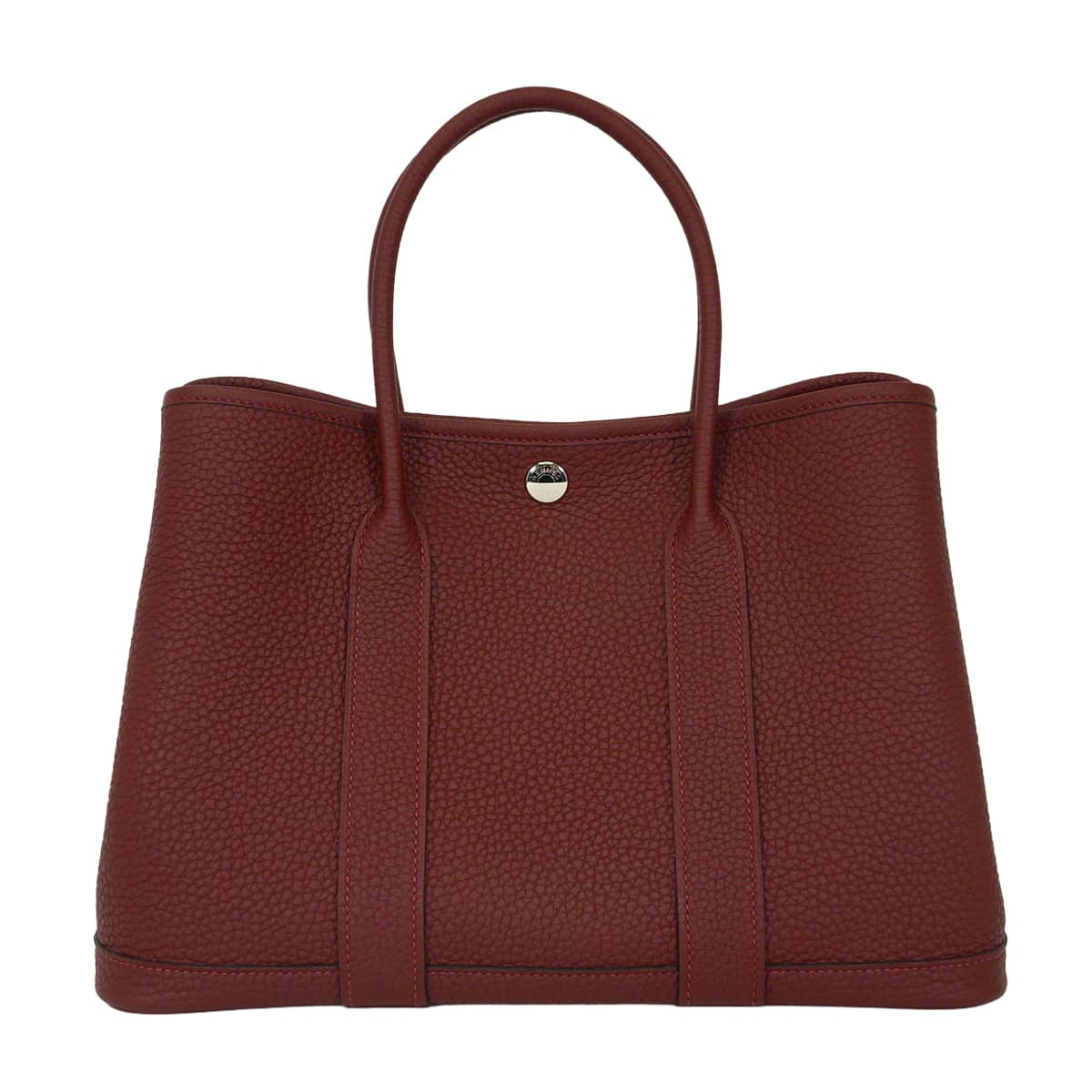 HERMES tote bag Garden Party 30 TPM Rouge H Veau Negonda Silver HW Stamp G[BRAND NEW][Authentic]