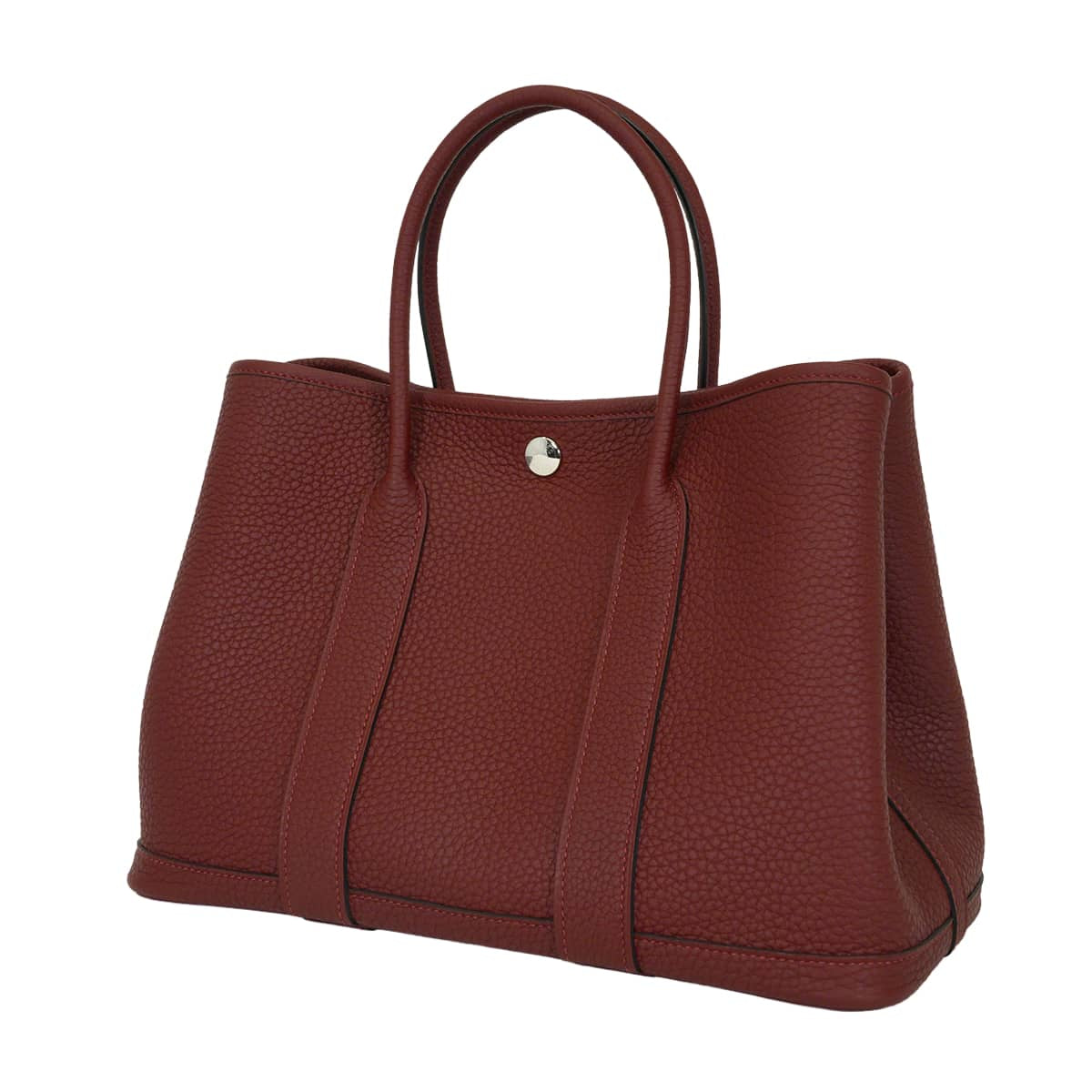 HERMES tote bag Garden Party 30 TPM Rouge H Veau Negonda Silver HW Stamp G[BRAND NEW][Authentic]