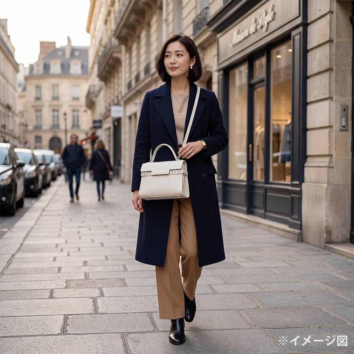 [Pre-loved] Delvaux Handbag Tempête MM Ivory calf Matte White Hardware AA0611AMF0AKSPA[LIKE NEW][Authentic]