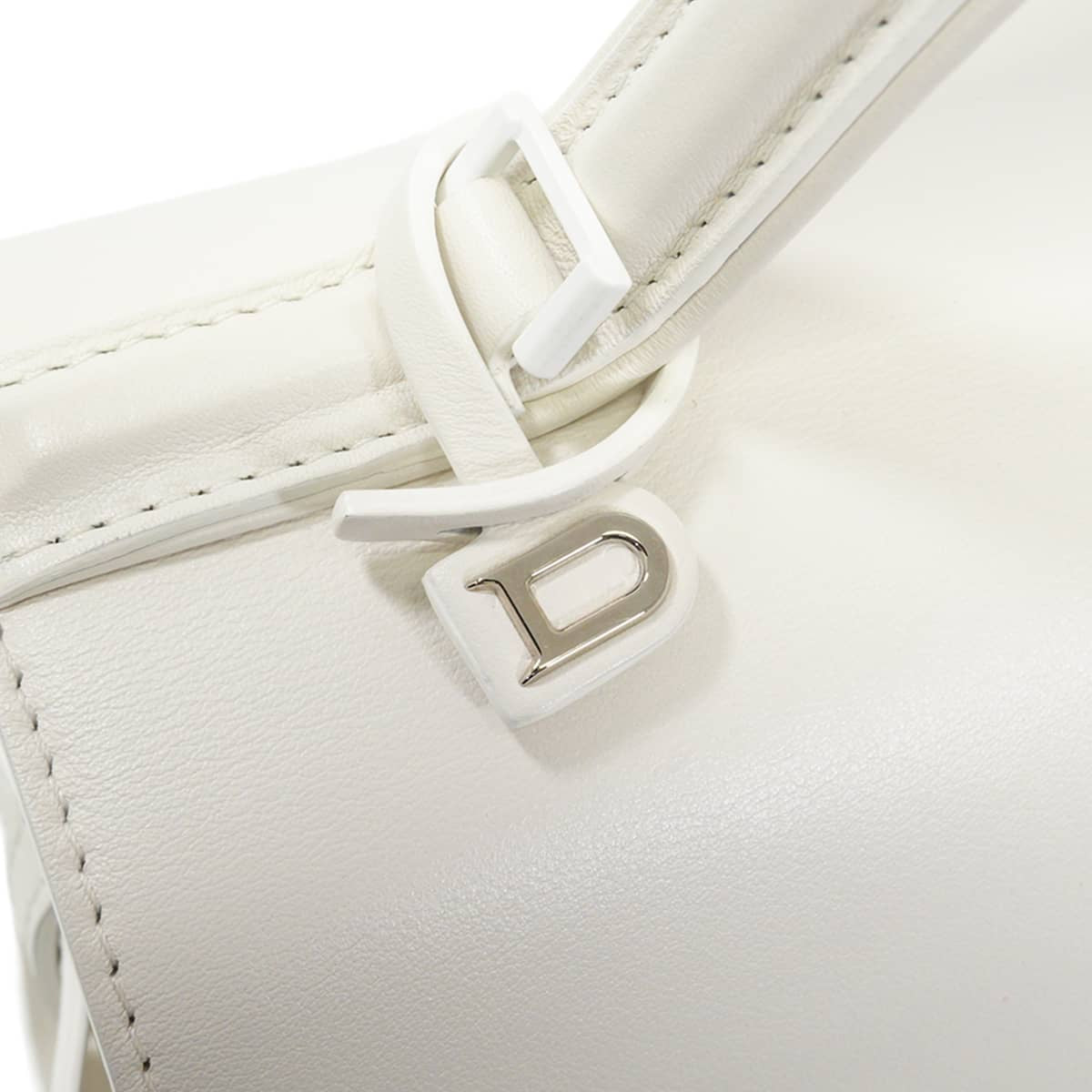 [Pre-loved] Delvaux Handbag Tempête MM Ivory calf Matte White Hardware AA0611AMF0AKSPA[LIKE NEW][Authentic]