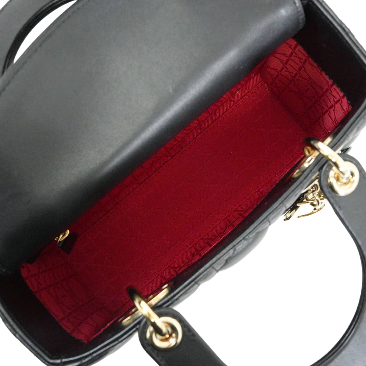 [Pre-loved] Dior Handbag Lady Dior My ABC Dior Small Noir (Black) Cannage Lambskin Gold HW[LIKE NEW][Authentic]