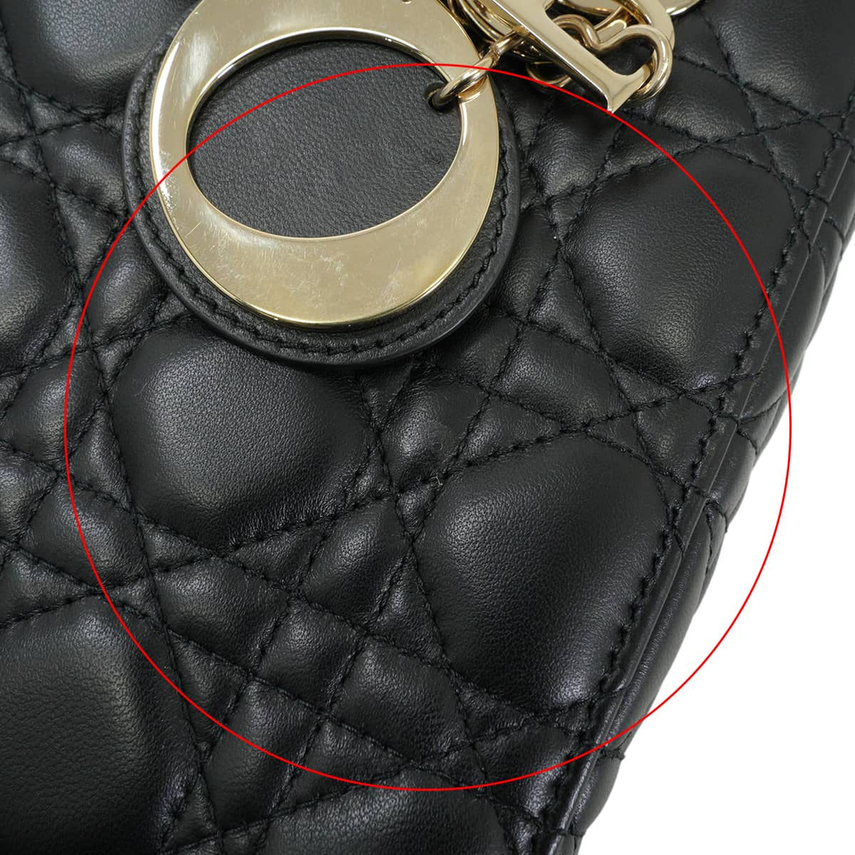 [Pre-loved] Dior Handbag Lady Dior My ABC Dior Small Noir (Black) Cannage Lambskin Gold HW[LIKE NEW][Authentic]
