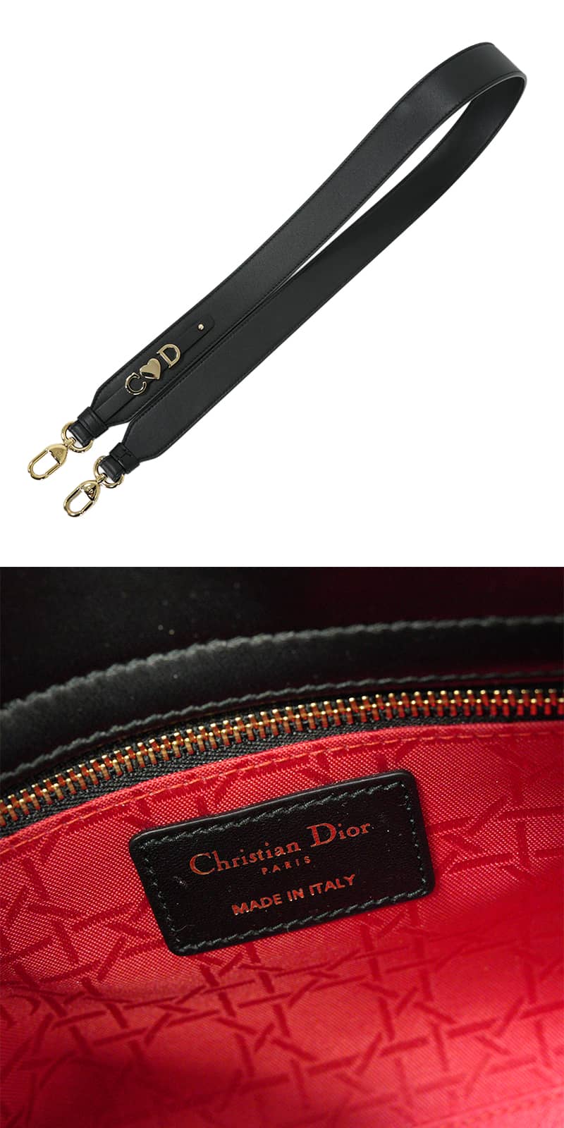 [Pre-loved] Dior Handbag Lady Dior My ABC Dior Small Noir (Black) Cannage Lambskin Gold HW[LIKE NEW][Authentic]