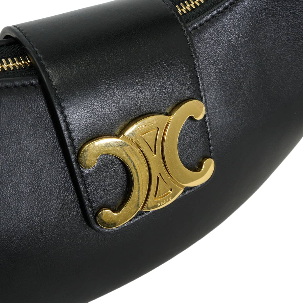 [Pre-loved] CELINE Shoulder bag AVA (Ava Triomphe) Noir (Black) Smooth carf skin Gold HW 114493DGQ.38NO[LIKE NEW][Authentic]
