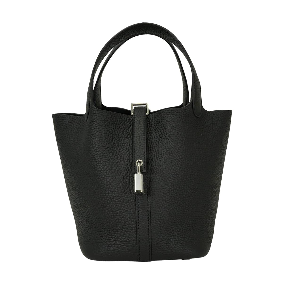 HERMES Handbag Picotin Lock 18 PM Noir (Black) Taurillon Clemence Silver HW Stamp G[BRAND NEW][Authentic]