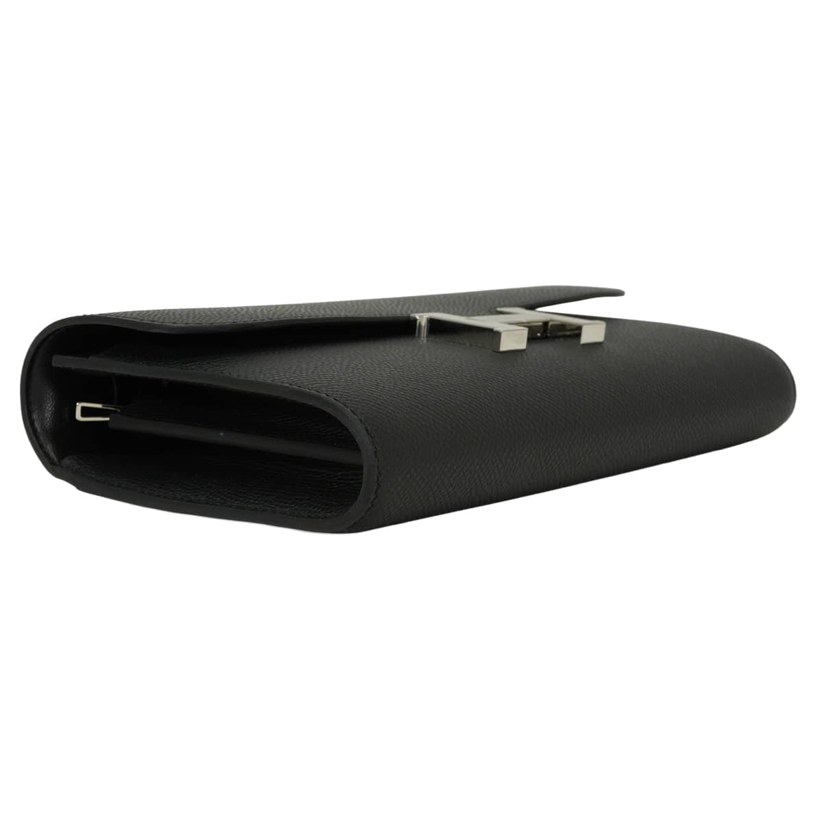 HERMES long wallet Constance Long wallet To Go Noir (Black) Veau Epsom Silver HW Stamp G[EXCELLENT][Authentic]