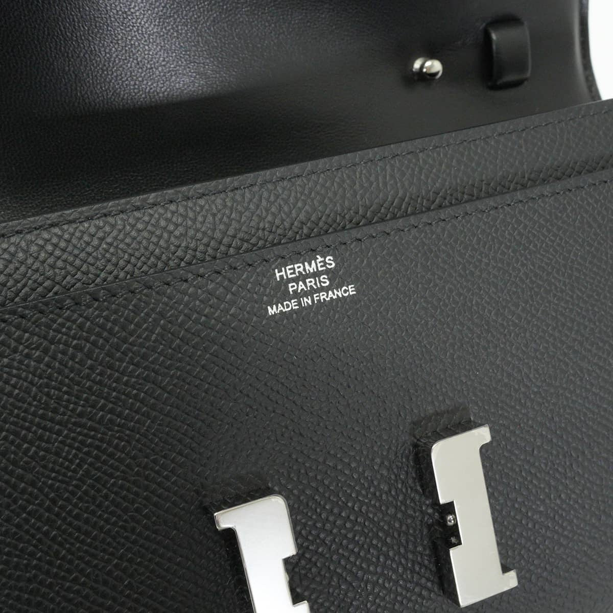 HERMES long wallet Constance Long wallet To Go Noir (Black) Veau Epsom Silver HW Stamp G[EXCELLENT][Authentic]