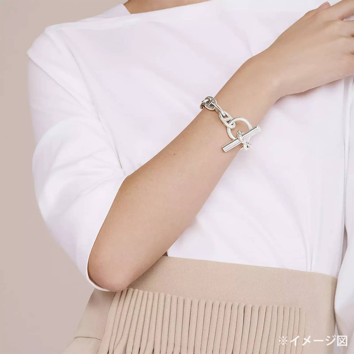 HERMES bracelet Chaine D'ancre GM 15 Links Silver Silver925 (SV925 Ag925)[EXCELLENT][Authentic]
