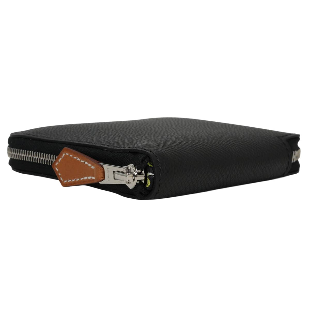 2026AW HERMES Bi-fold wallet Azap Silk'in Compact Boutons Noir (Black)/Kiwi Veau Epsom/Silk100%/Veau Barenia Silver HW Stamp G[BRAND NEW][Authentic]
