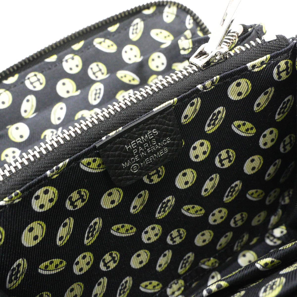 2026AW HERMES Bi-fold wallet Azap Silk'in Compact Boutons Noir (Black)/Kiwi Veau Epsom/Silk100%/Veau Barenia Silver HW Stamp G[BRAND NEW][Authentic]