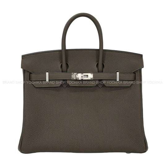 HERMES Handbag Birkin25 Vert Loden Veau Togo Silver HW Stamp G[BRAND NEW][Authentic]