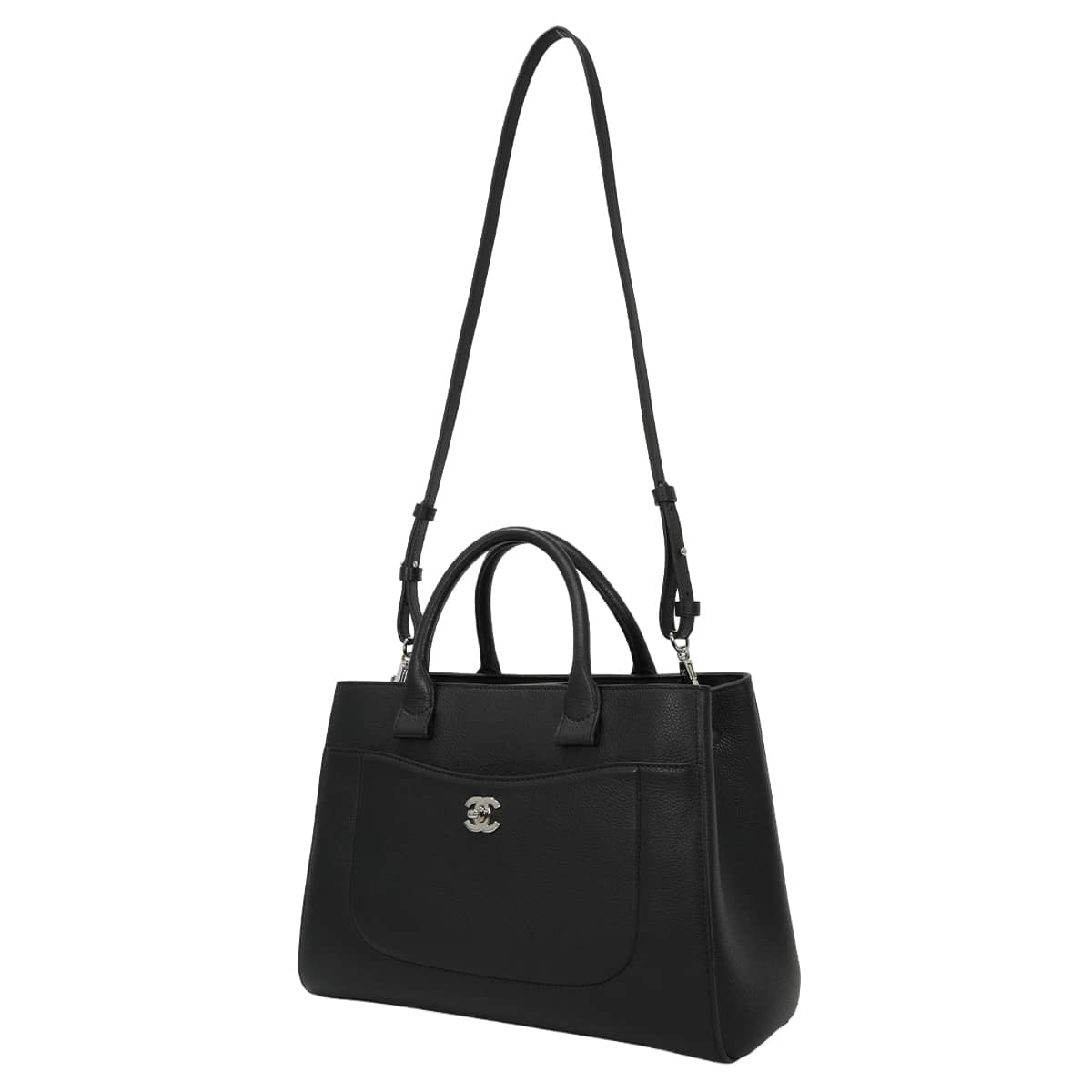 [Pre-loved] CHANEL Handbag 2-Way Neo Executive COCO Mark 30 Noir (Black)Bordeaux Graind Calf(Caviarskin) Silver HW A69930[LIKE NEW][Authentic]