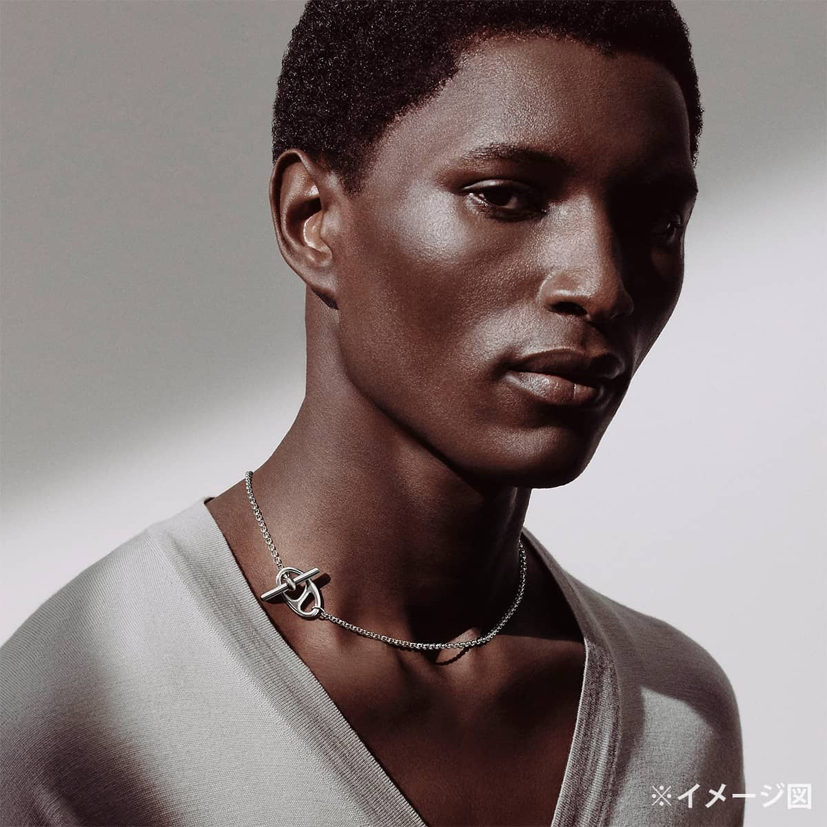 HERMES necklace Chaine d'Ancre Punk 48 Silver925 (SV925 Ag925)[EXCELLENT][Authentic]
