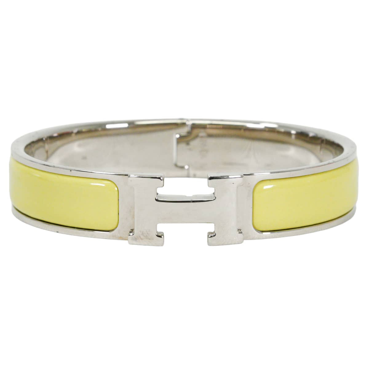 [Pre-loved] HERMES bracelet Clic H PM Jaune Silver plated[LIKE NEW][Authentic]