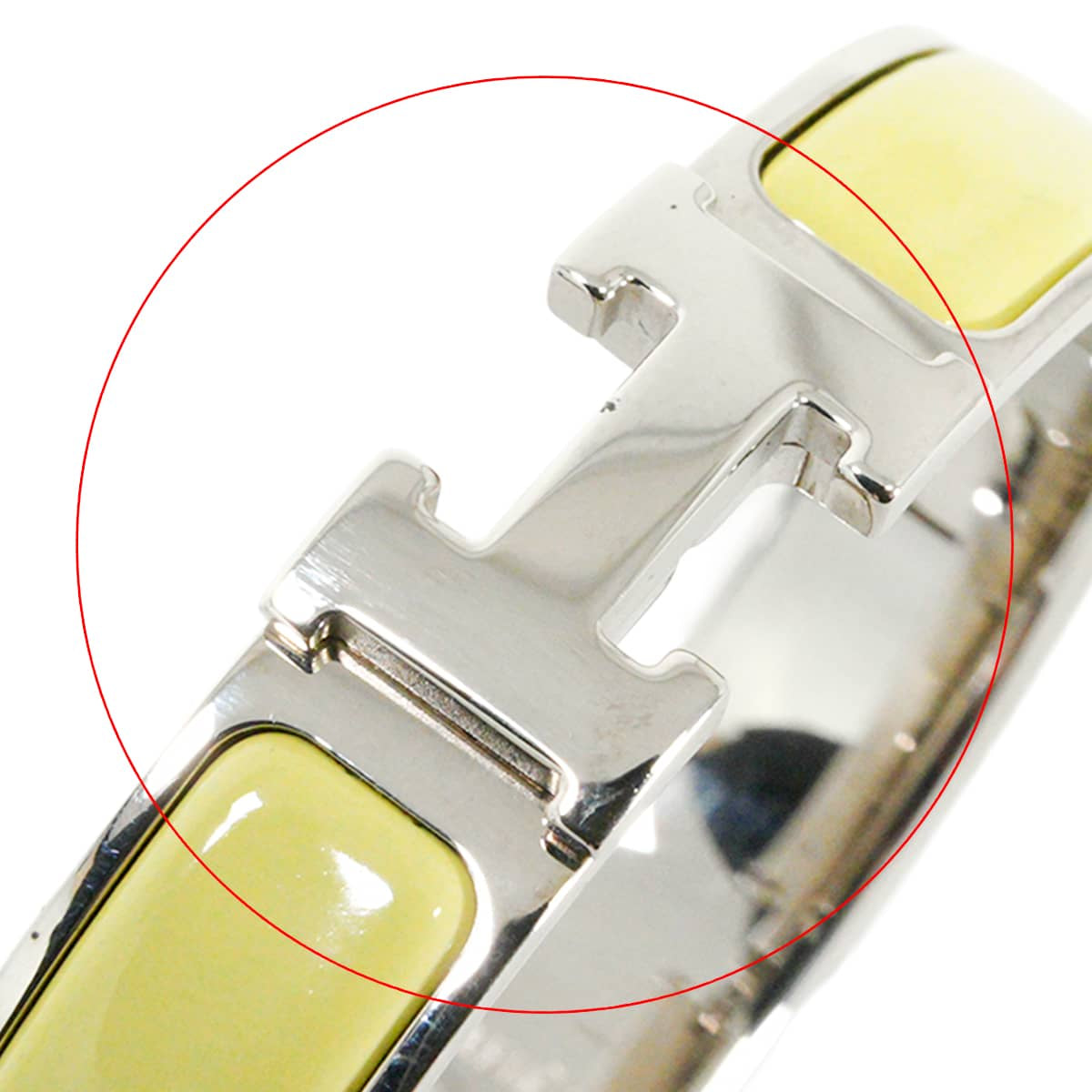 [Pre-loved] HERMES bracelet Clic H PM Jaune Silver plated[LIKE NEW][Authentic]