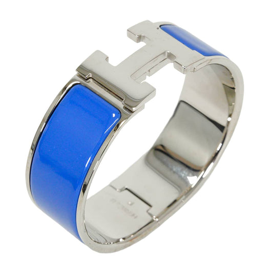 [Pre-loved] HERMES bracelet Clic Clac H PM Bleu Royal Silver plated[LIKE NEW][Authentic]