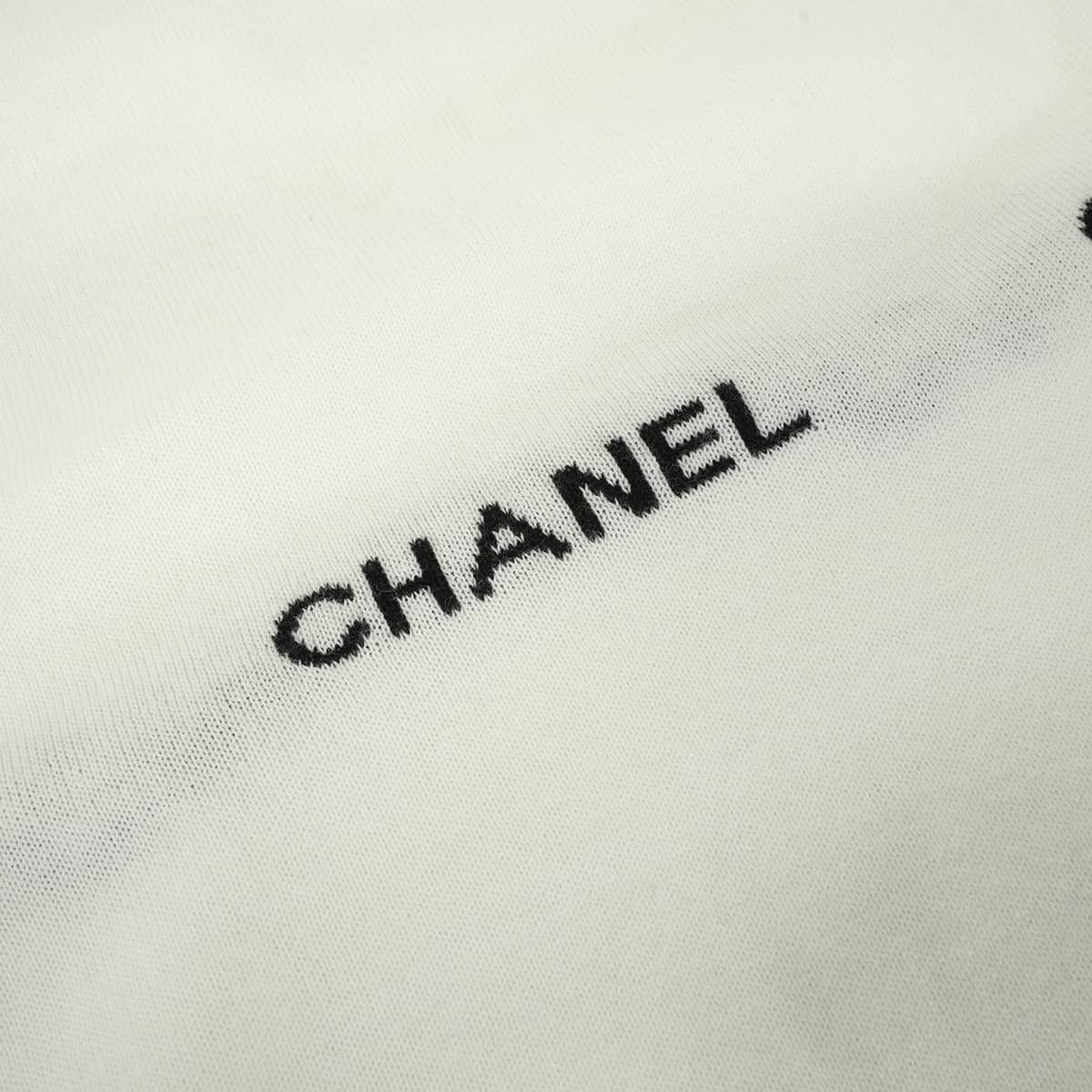 [Pre-loved] 2004SS CHANEL Tops Sleeveless Logo Blanc (White) Cotton #38 P23132[USED SA][Authentic]