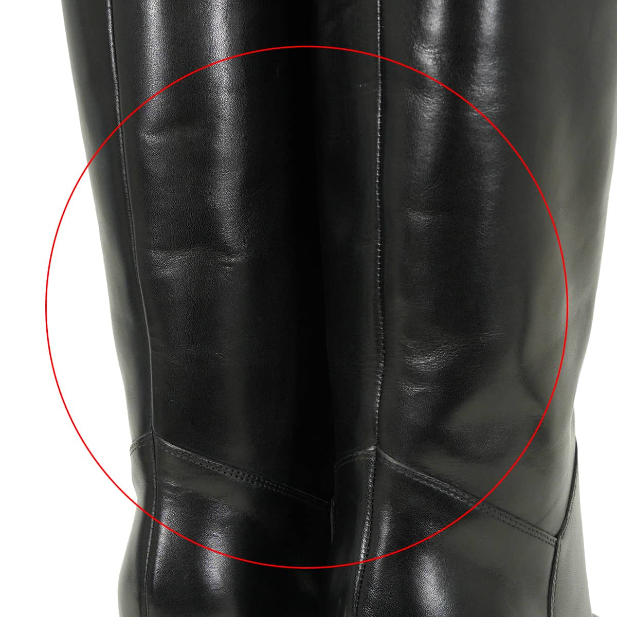 CHANEL boots Long boots Heels COCO Mark Noir (Black)/Blanc (White) Calfskin[EXCELLENT][Authentic]