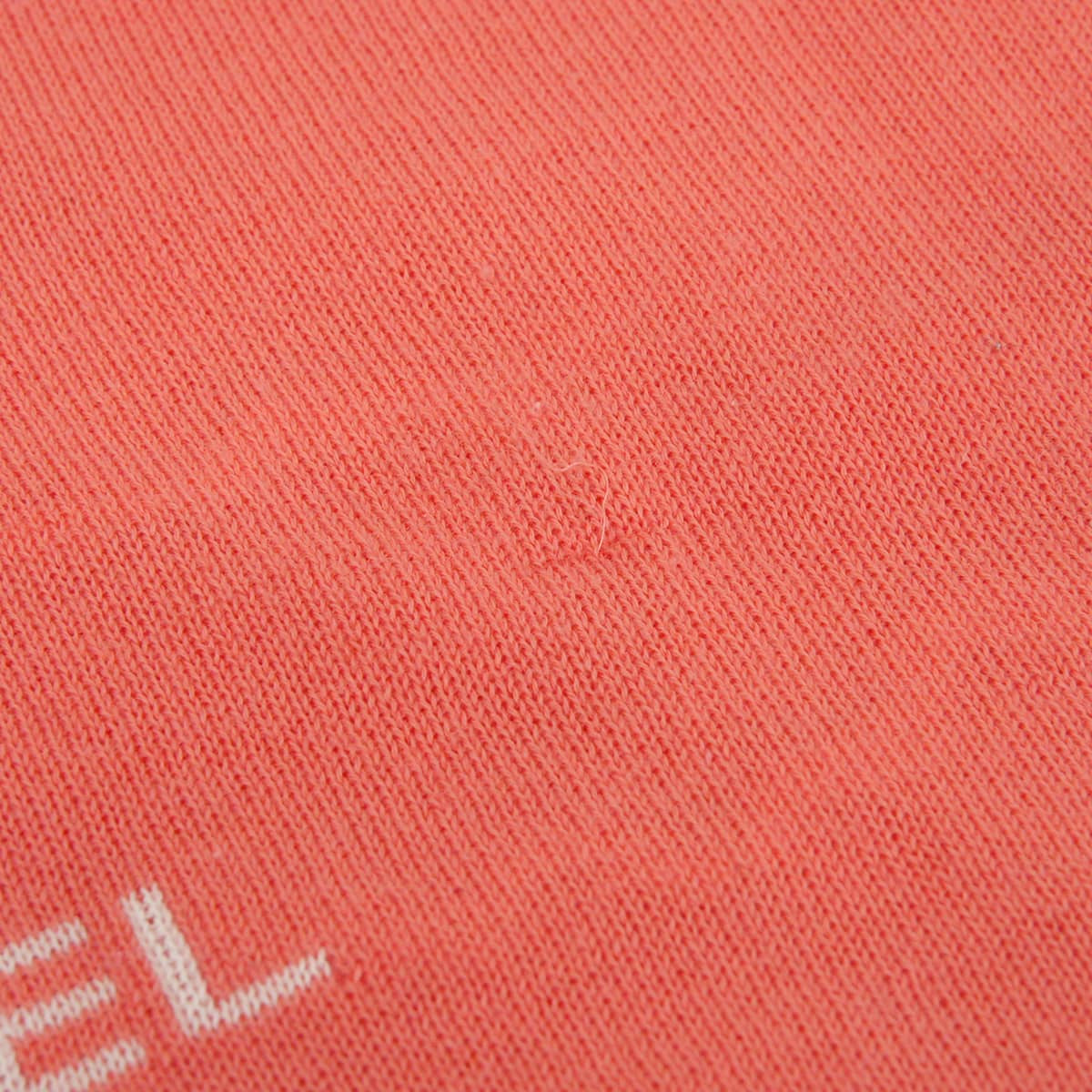 [Pre-loved] 2004SS CHANEL Knit Short-sleeved tops Logo Pink Cotton #38 P23133[LIKE NEW][Authentic]
