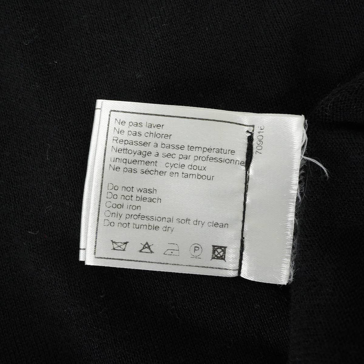 [Pre-loved] 2024SS CHANEL Knit Short-sleeved tops Logo Noir (Black) Cotton #36 P23133[LIKE NEW][Authentic]