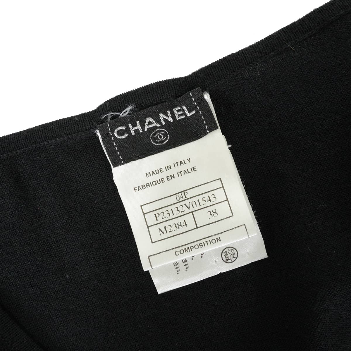 [Pre-loved] 2024SS CHANEL Tops Sleeveless Logo Noir (Black) Cotton #38 P23132[LIKE NEW][Authentic]