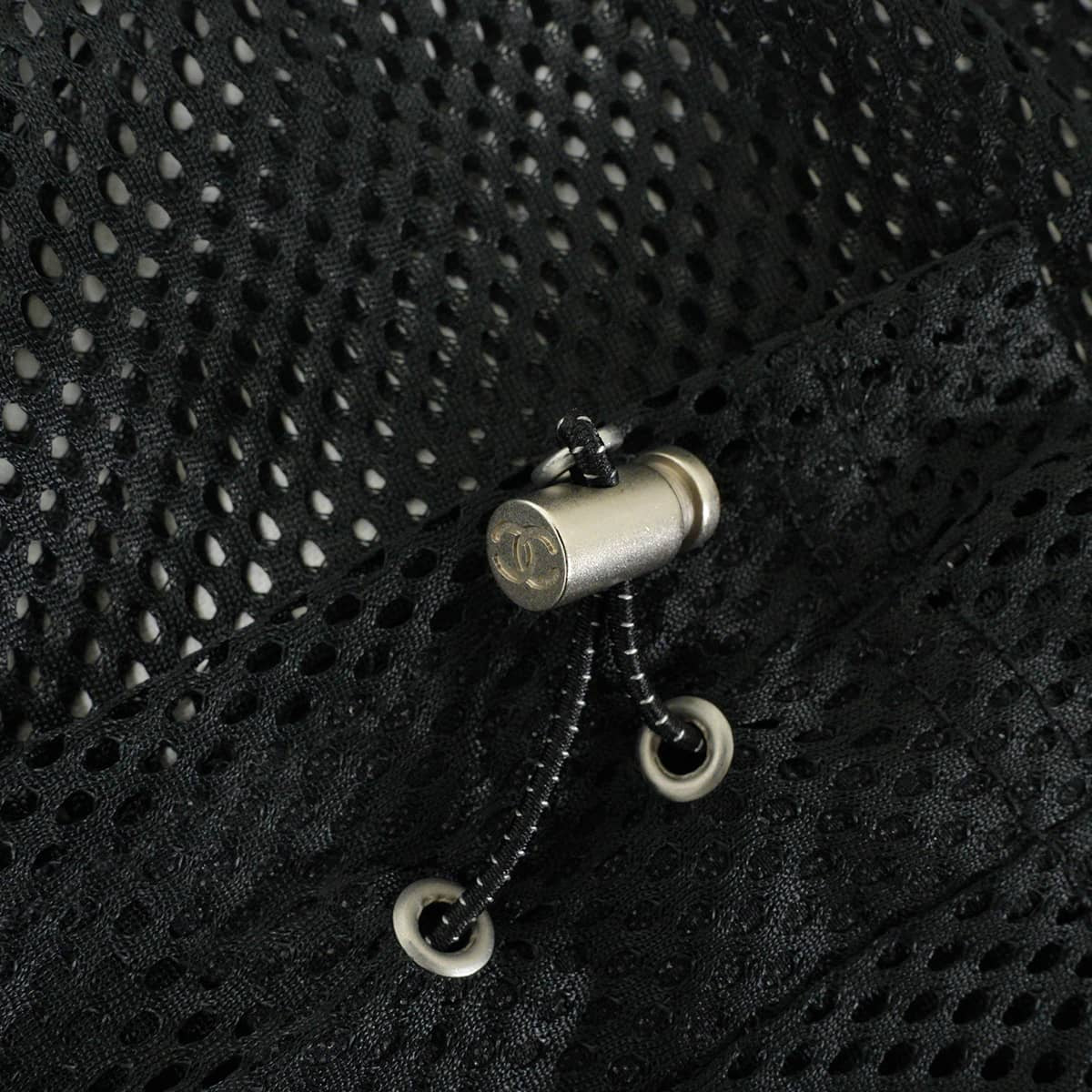 [Pre-loved] 2003SS CHANEL Tank top Sports Line Mesh Noir (Black) Polyester Silver HW P21082[LIKE NEW][Authentic]