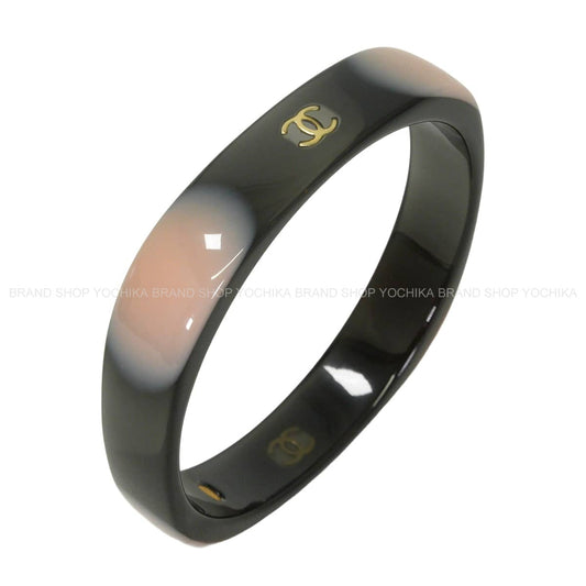 [Pre-loved] CHANEL bracelet COCO Mark Gradient Noir (Black)/Pink Lacquer[LIKE NEW][Authentic]