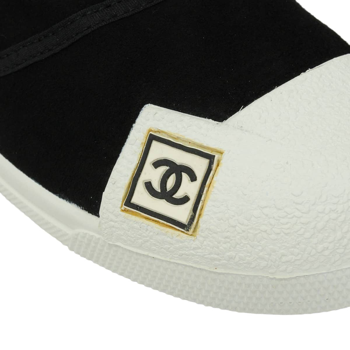 CHANEL sneakers Sport Line COCO Mark Noir (Black)/Blanc (White) Canvas #37 G24656[EXCELLENT][Authentic]