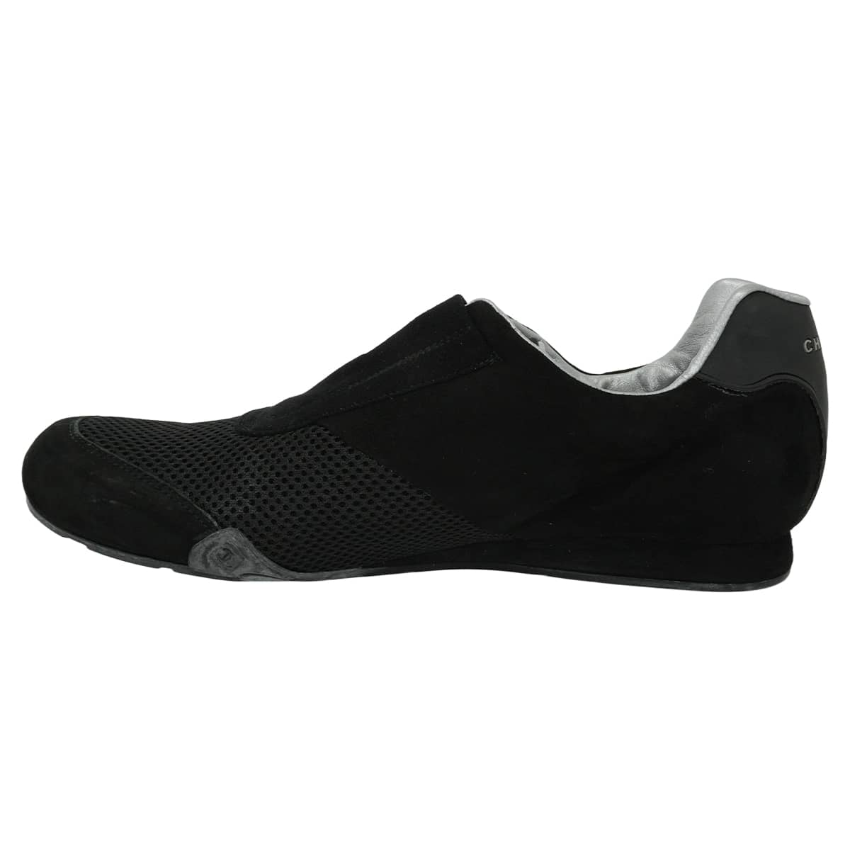 [Pre-loved] CHANEL sneakers Sport Line Slip On Low Cut COCO Mark Noir (Black) Suede/Mesh #36.5 G24335[LIKE NEW][Authentic]