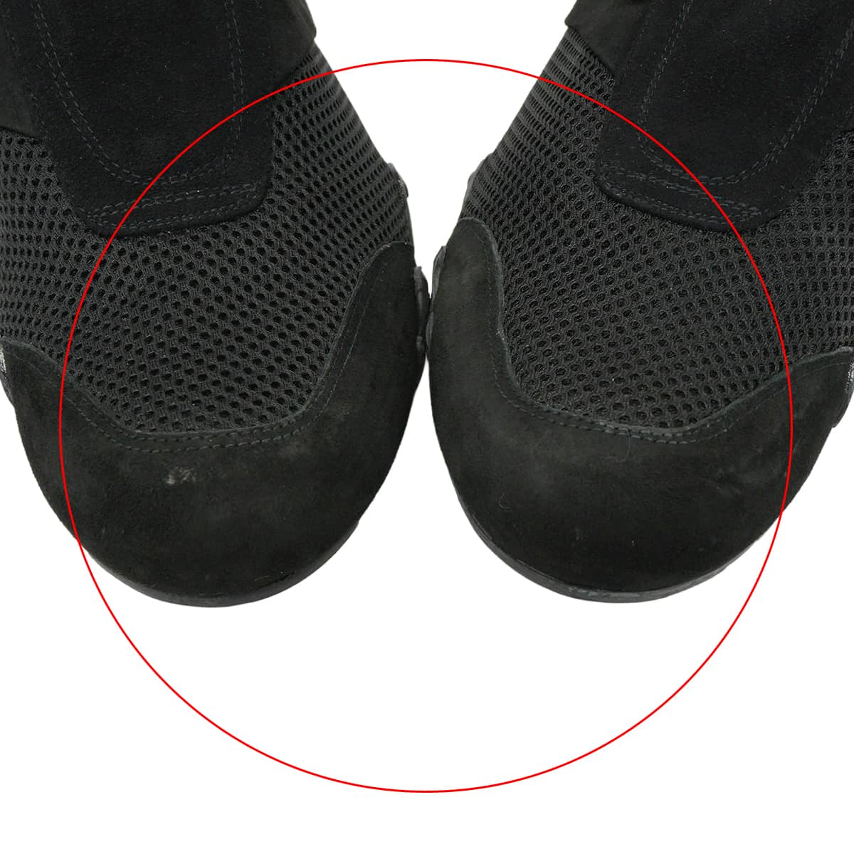 [Pre-loved] CHANEL sneakers Sport Line Slip On Low Cut COCO Mark Noir (Black) Suede/Mesh #36.5 G24335[LIKE NEW][Authentic]