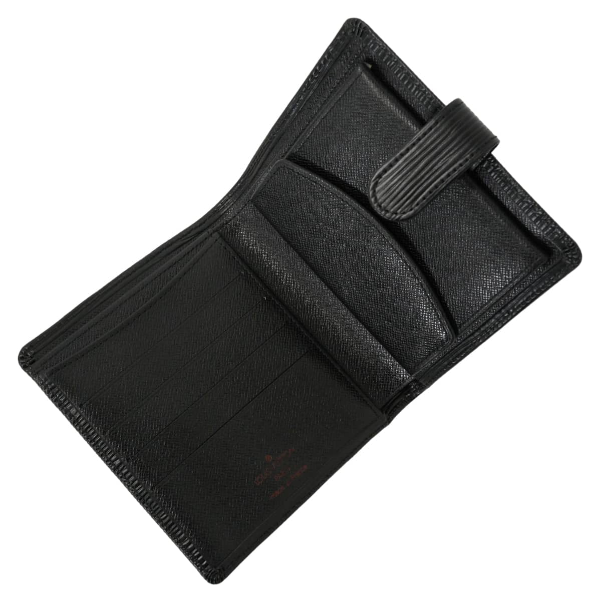 LOUIS VUITTON Bi-fold wallet Porte Billet Compact Noir (Black) Epi Gold HW M63552[ALMOST NEW][Authentic]