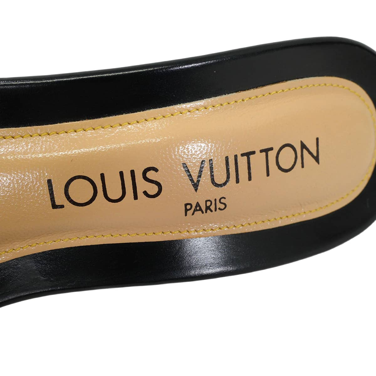 LOUIS VUITTON sandals Wedge soles Mules Noir (Black) Monogram Mini #37 Gold HW[EXCELLENT][Authentic]