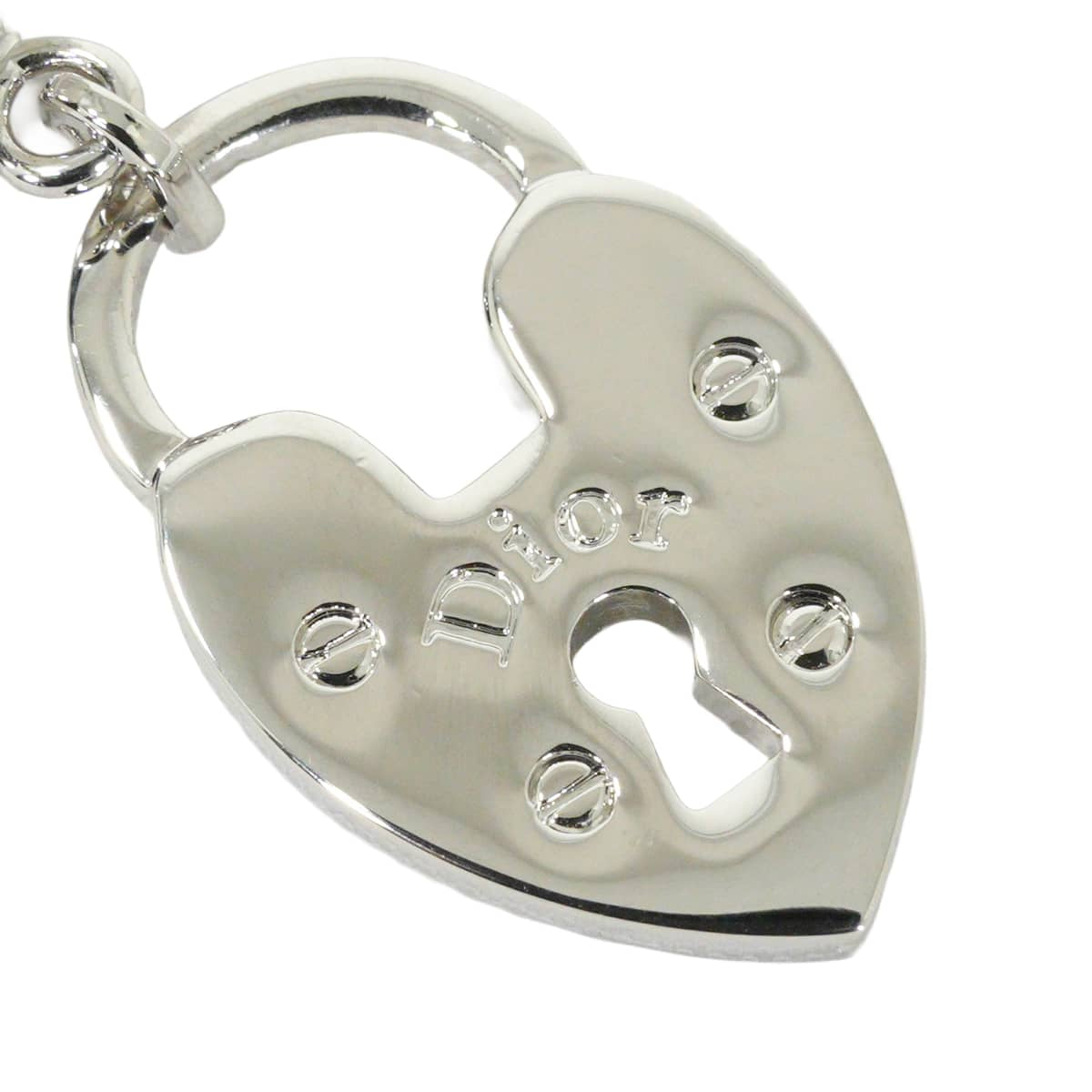 [Pre-loved] Dior ring Vintage Heart Shaped Padlock Charm Silver #47 Silver HW[LIKE NEW][Authentic]