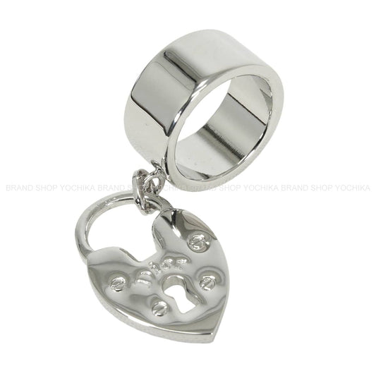 [Pre-loved] Dior ring Vintage Heart Shaped Padlock Charm Silver #47 Silver HW[LIKE NEW][Authentic]
