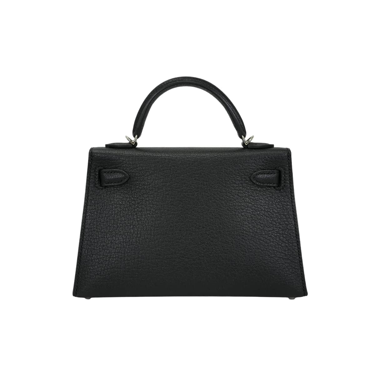 HERMES Shoulder bag Kelly mini 2 Kelly20 Verso Noir (Black)/Origan Chevre Mysore Silver HW Stamp W[EXCELLENT][Authentic]