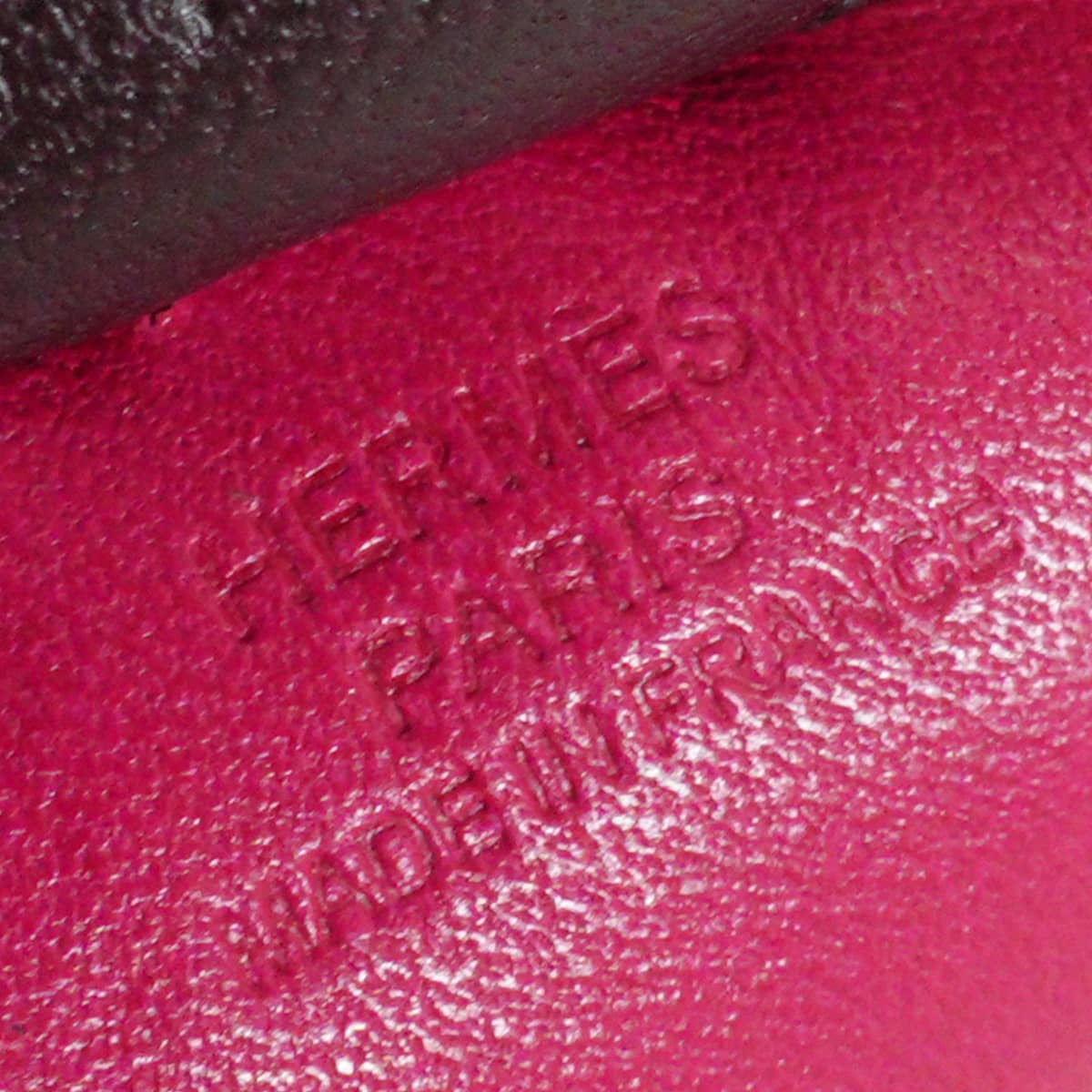 HERMES bag charm Rodeo PM Framboise/Rose Sakura/Rouge Sellier Agneau Milo Stamp Y[EXCELLENT][Authentic]