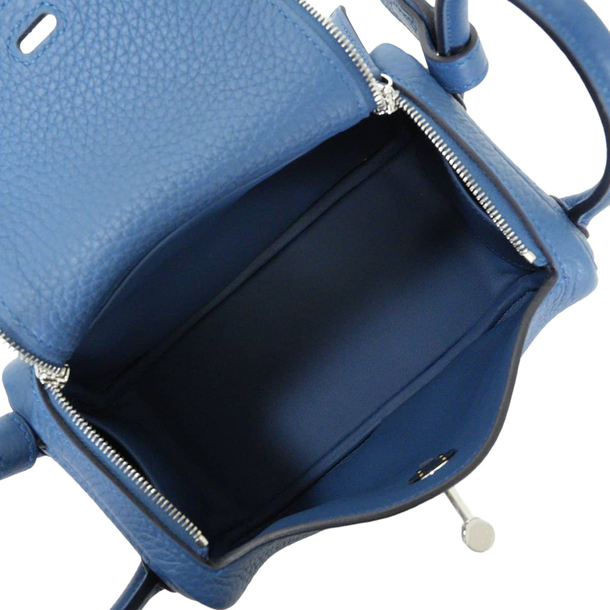 HERMES Shoulder bag Lindy mini 20 Blue Tie Taurillon Clemence Silver HW Stamp K[BRAND NEW][Authentic]