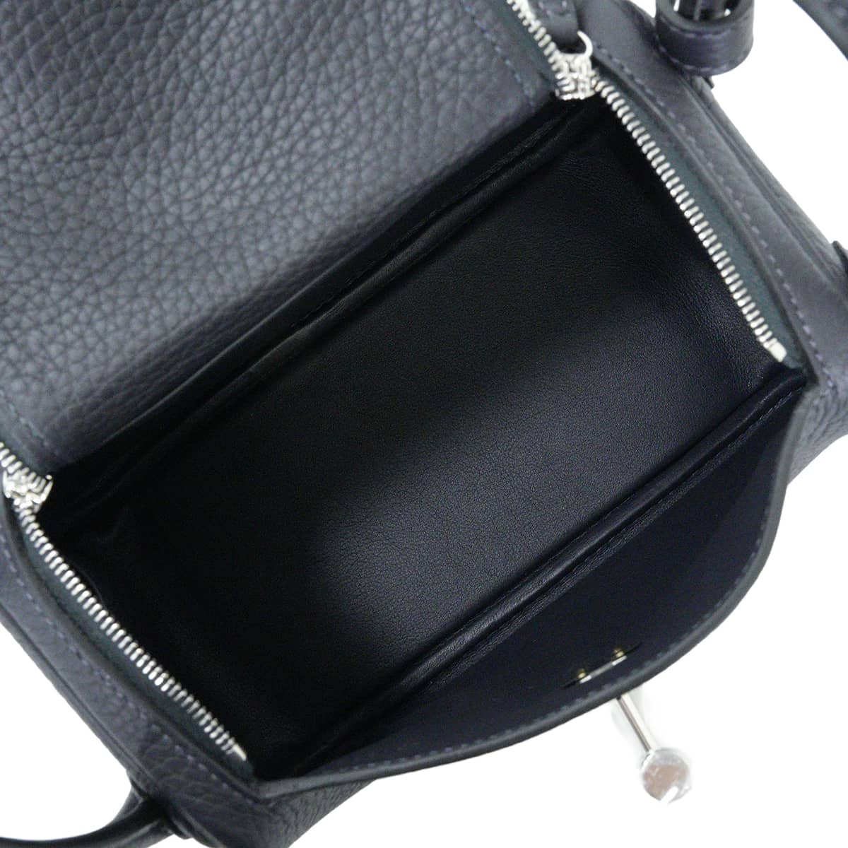 HERMES Shoulder bag Lindy mini 20 Caban Taurillon Clemence Silver HW Stamp G[BRAND NEW][Authentic]