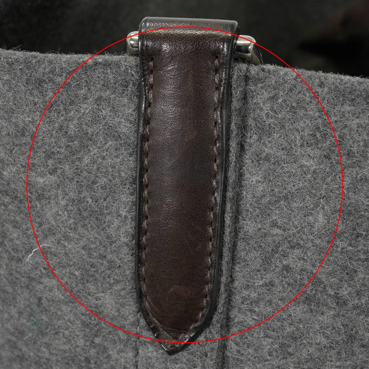 [Pre-loved] HERMES Handbag Sac de Pansage GroomGrimoyant/Ebene Feutre(Felt) Bridle leather Silver HW Stamp Y[LIKE NEW][Authentic]