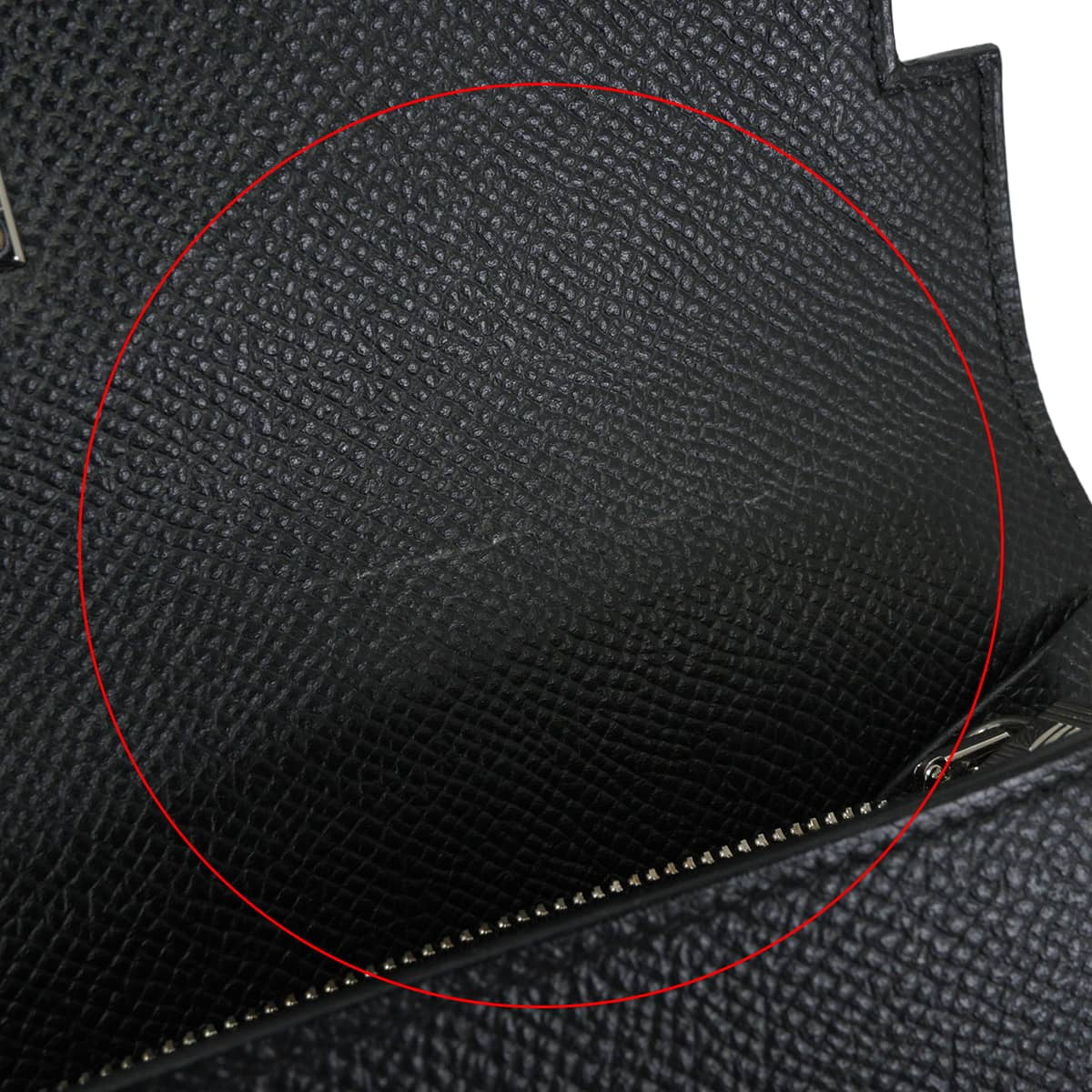 [Pre-loved] HERMES long wallet Kelly Wallet Long Classic Noir (Black) Veau Epsom Silver HW Stamp Y[USED SA][Authentic]