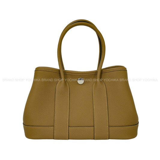 HERMES Handbag Neo Garden Party 23 Dune Veau Togo Silver HW Stamp G[BRAND NEW][Authentic]