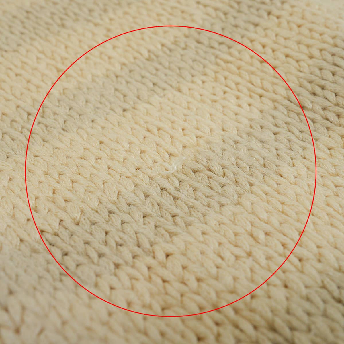 [Pre-loved] 2000SS HERMES Knit Women's chunky cardigan, Margiela era, striped pockets Ivory/Grey Silk100%/Nylon #M[LIKE NEW][Authentic]