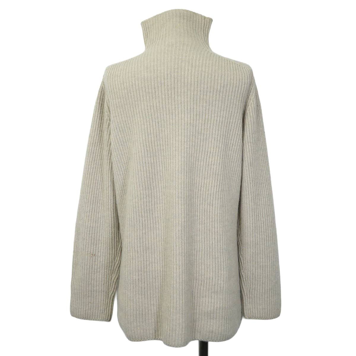 [Pre-loved] HERMES Knit Women's high-neck ribbed sweater (Margiela era) Grey Cashmere #M[USED SA][Authentic]