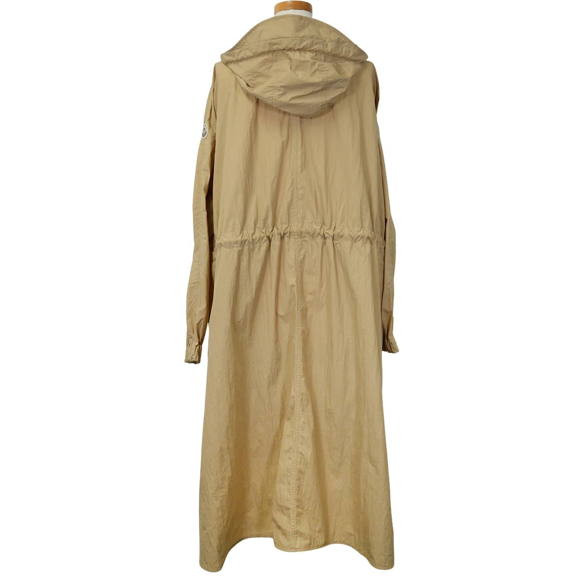 MONCLER Long jacket with hood by Sologne Giubbotto Beige Nylon Silver HW[EXCELLENT][Authentic]