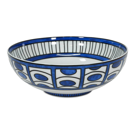 HERMES tableware Salad Bowl Blue D'ailleurs PM Blanc (White)/Blue Porcelain[BRAND NEW][Authentic]
