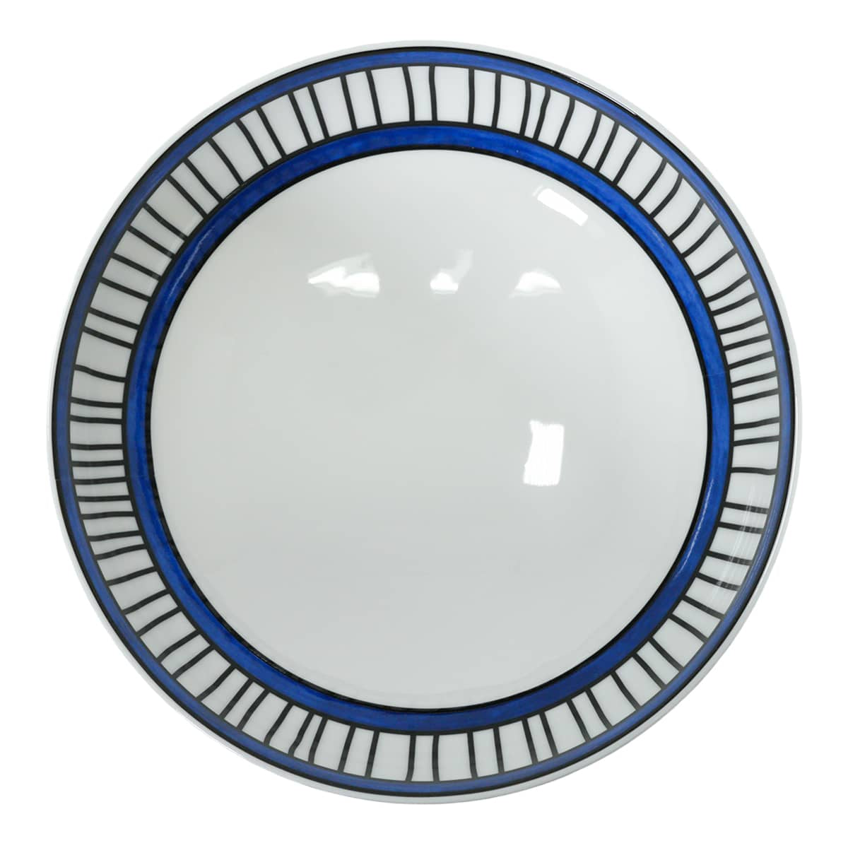 HERMES tableware Salad Bowl Blue D'ailleurs PM Blanc (White)/Blue Porcelain[BRAND NEW][Authentic]